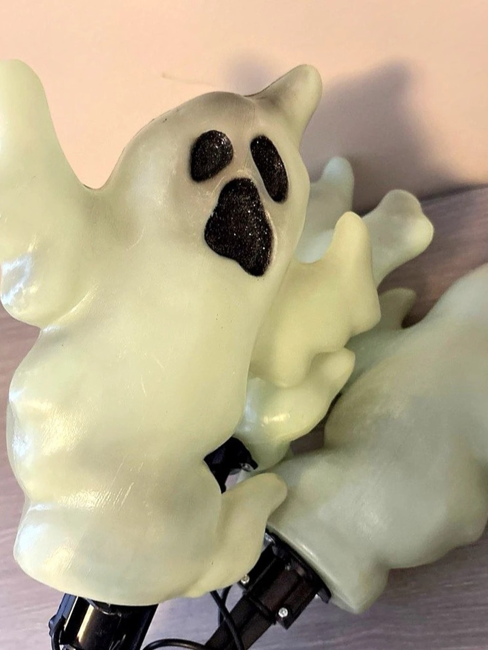 Blow Mold 2010 Halloween Set of 3 Ghost Boo Light Up Cool Decoration VGC